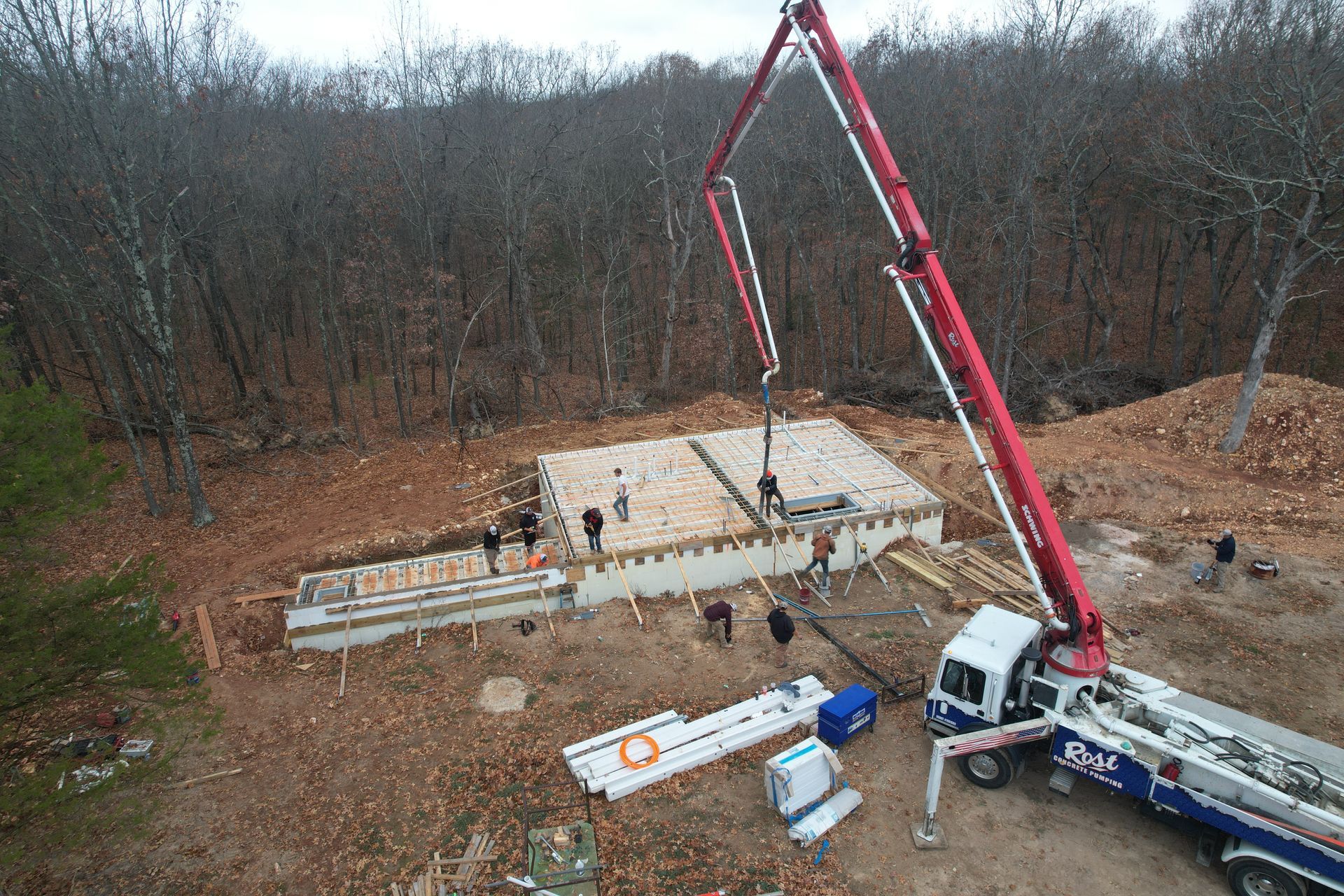 Ozarks custom home foundation build with insulated concrete forms | Springfield, MO