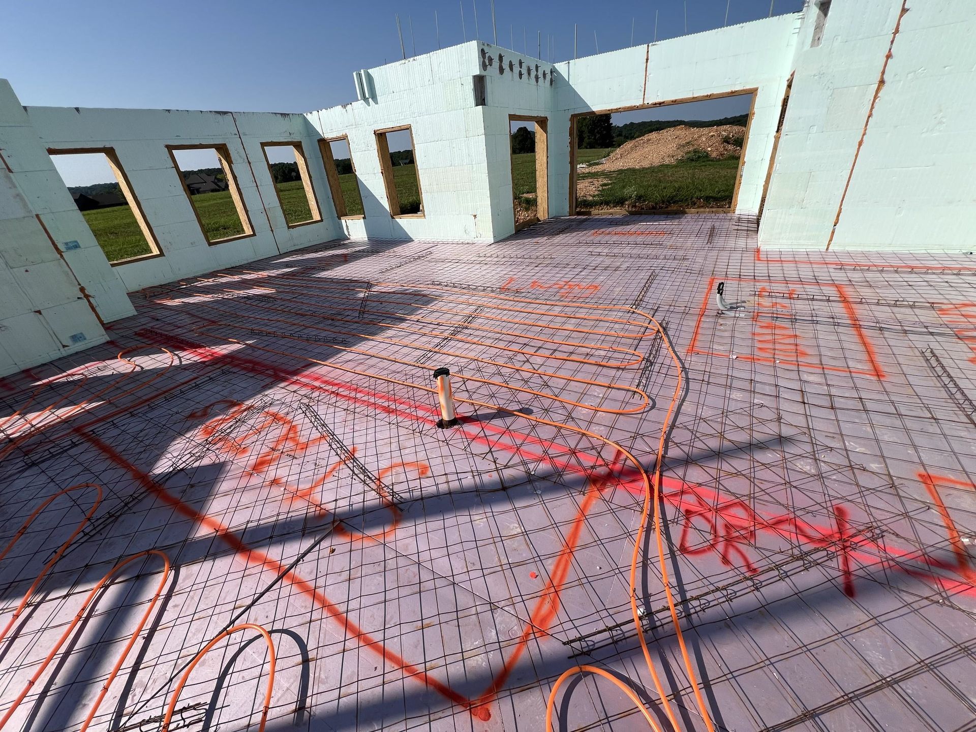 ICF home with radiant heat tubing zoning | Joplin, MO