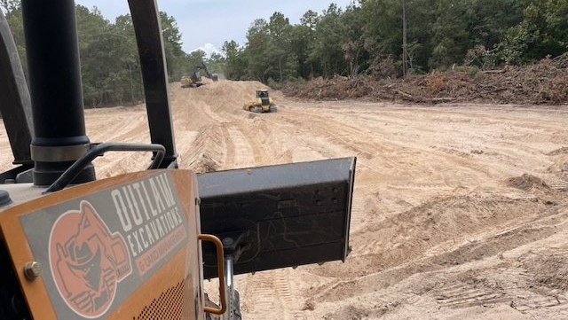 Leveling a parking lot