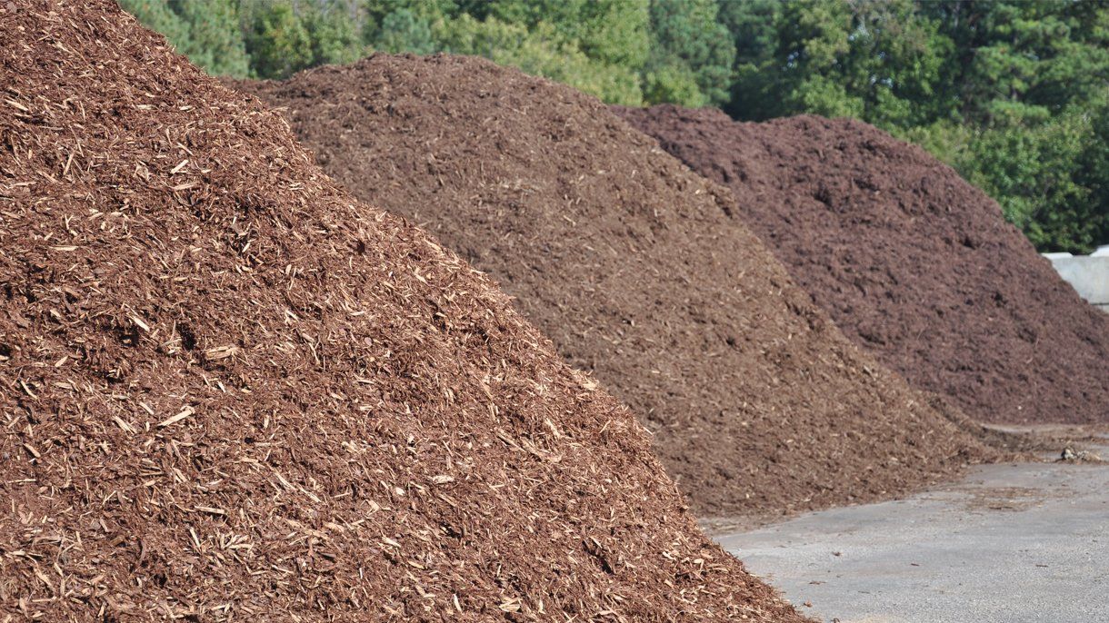 3 Piles of mulch