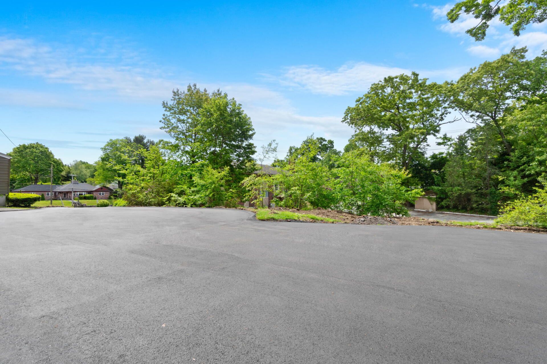 a large lot with a new paved ground