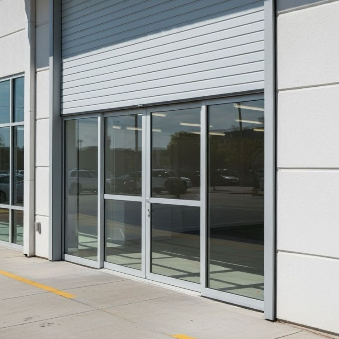 Single garage door safety sensor receptor eye, designed to halt door operation when the beam is interrupted.