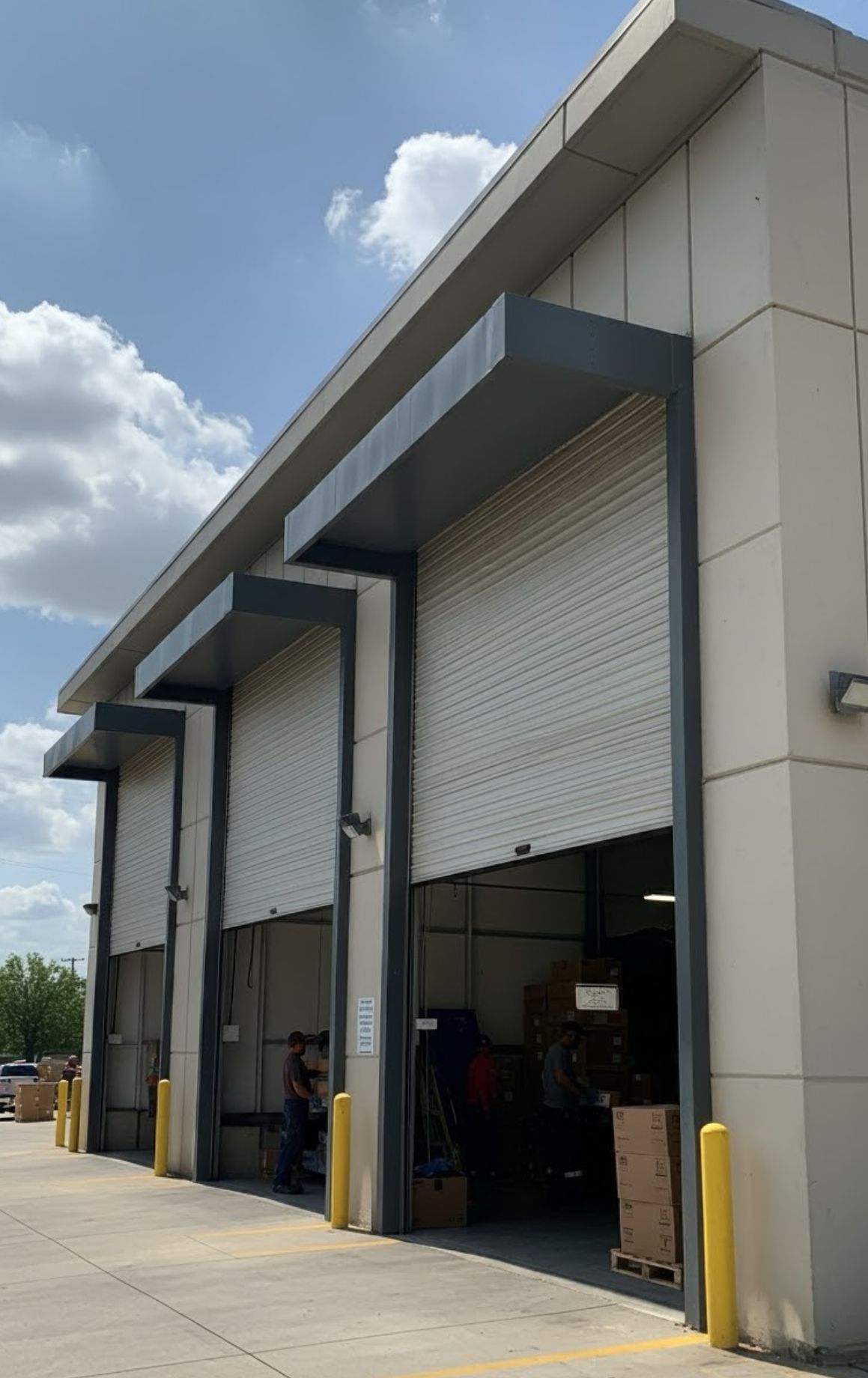 Single garage door safety sensor receptor eye, designed to halt door operation when the beam is interrupted.