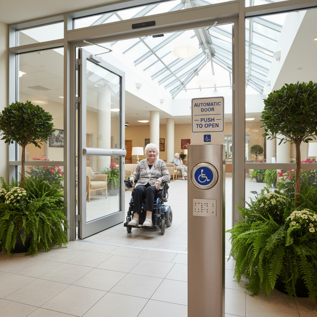 Exterior view of a house with brown and gray paint standing along a road.