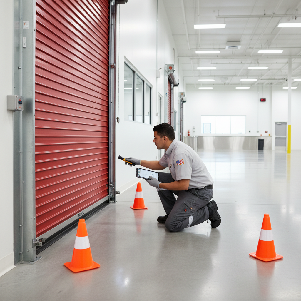 Single garage door safety sensor receptor eye, designed to halt door operation when the beam is interrupted.