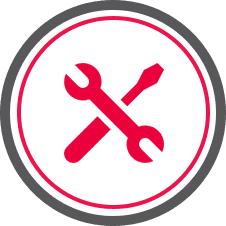 screwdriver and wrench crossed icon