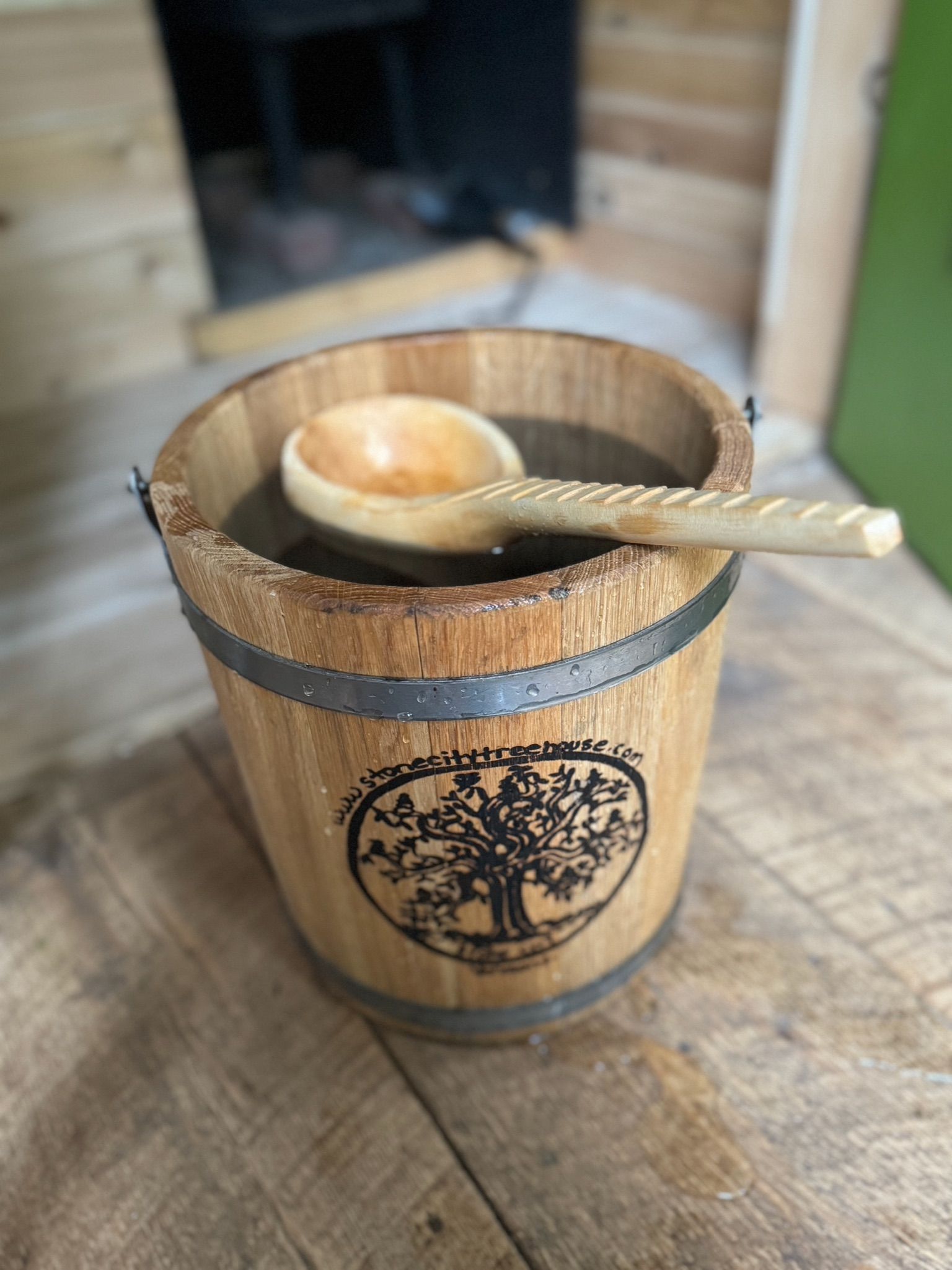 Sauna bucket and ladle