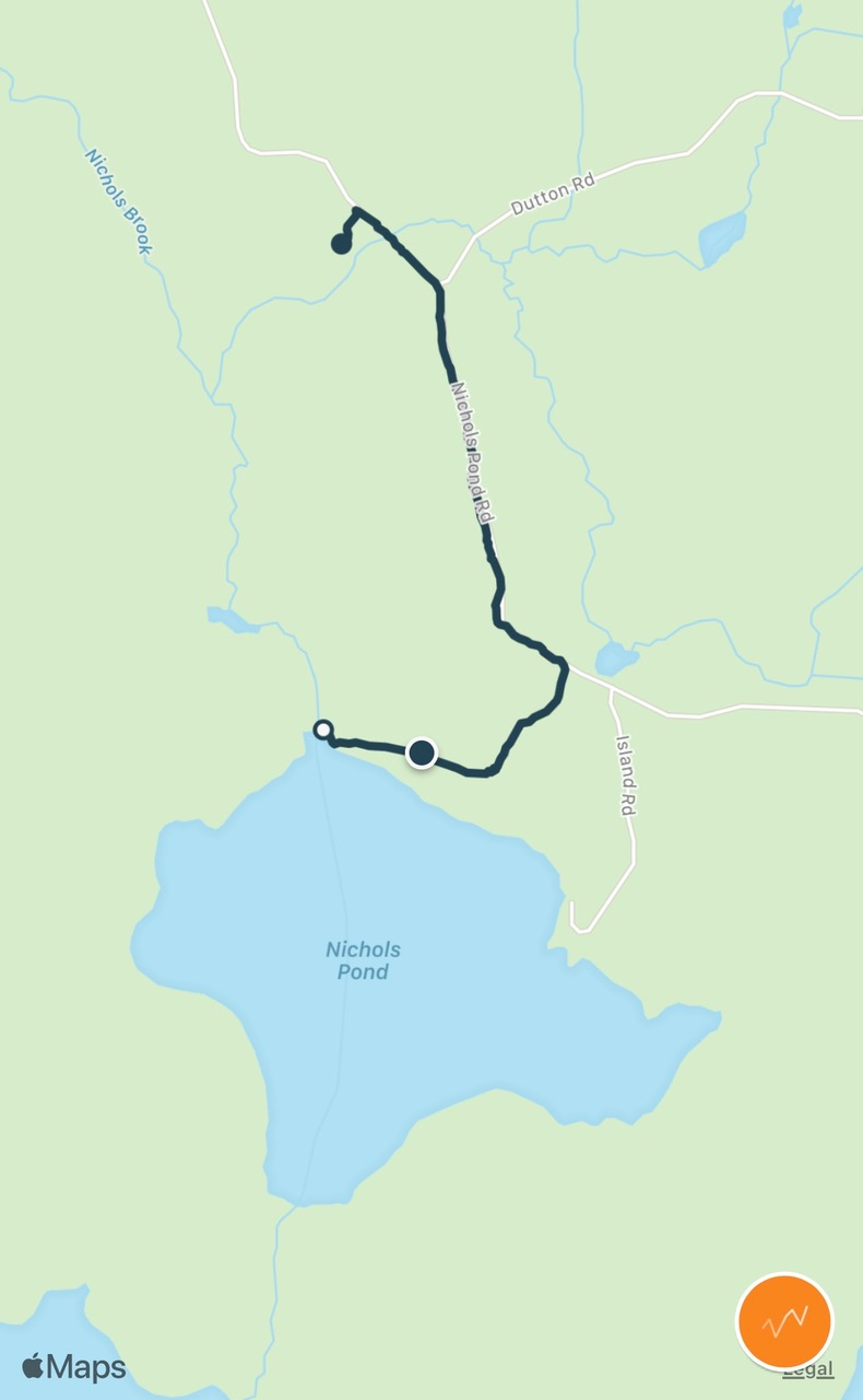 Hike to Nichols Pond map