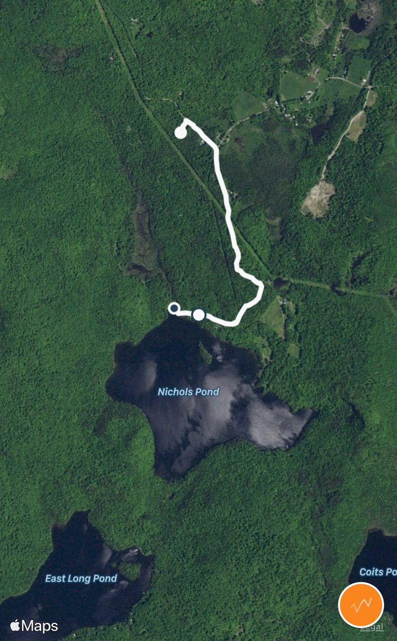 Hike to Nichols Pond satellite view