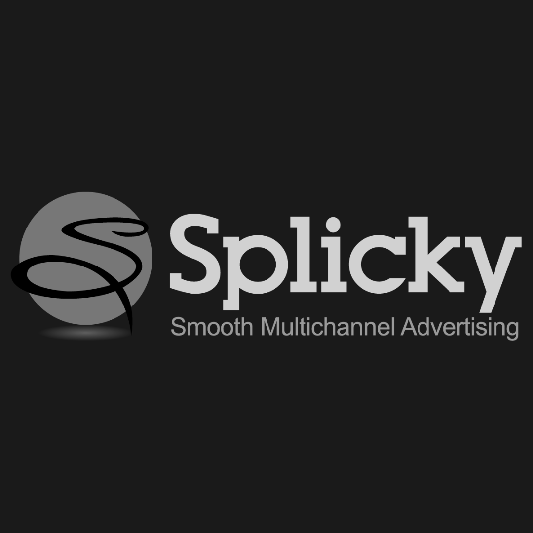 Splicy logo: gray sphere with a stylized 