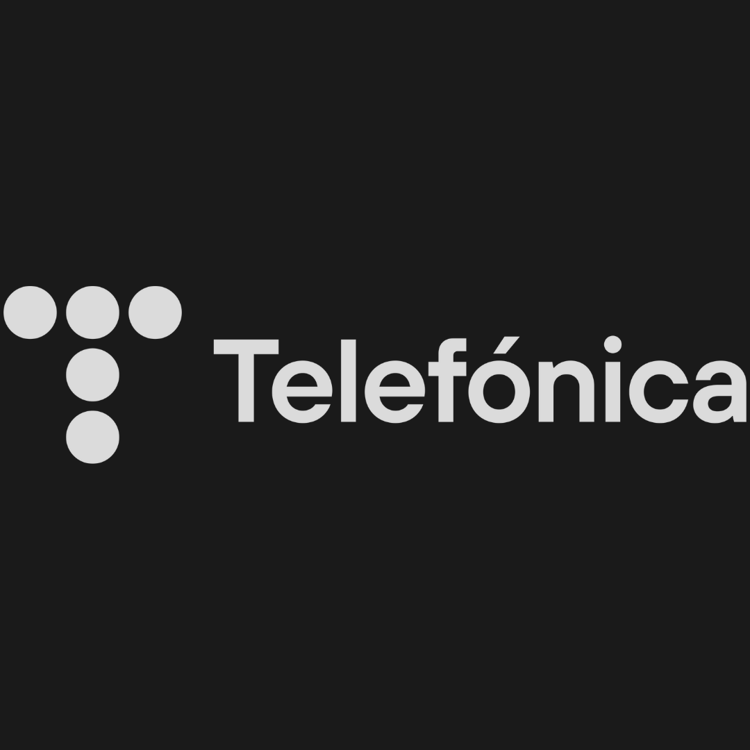 Telefónica logo: white dots forming 