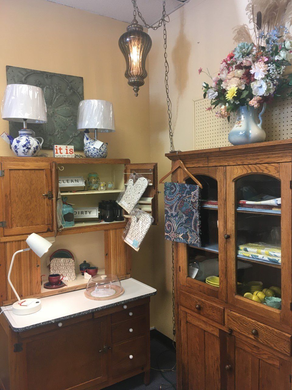 Lamp Shades On A Cabinet — Albuquerque, NM — Uptown Lamps and Shades