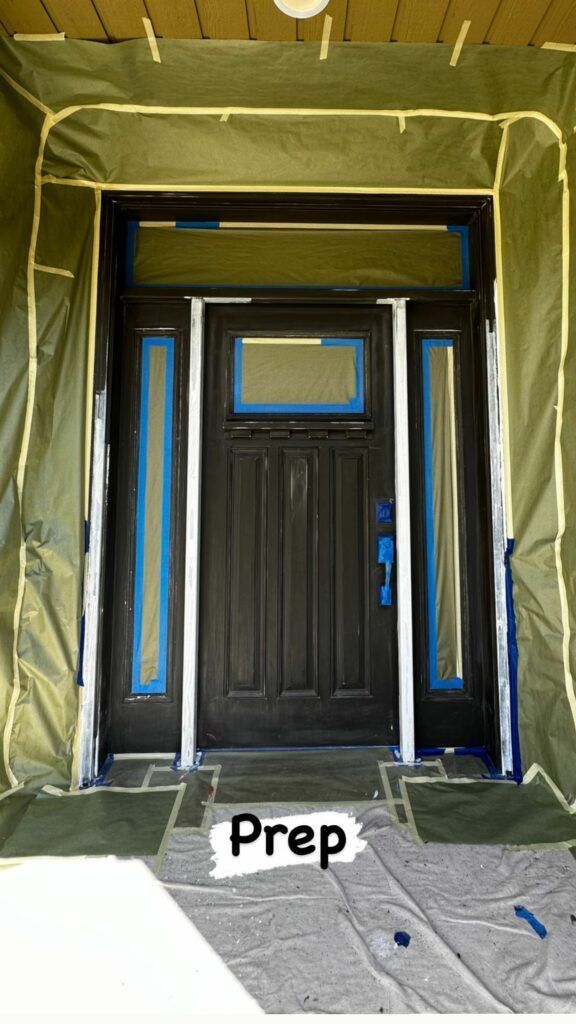 Old door with blue markings - Spanaway, WA | Top Grade Development