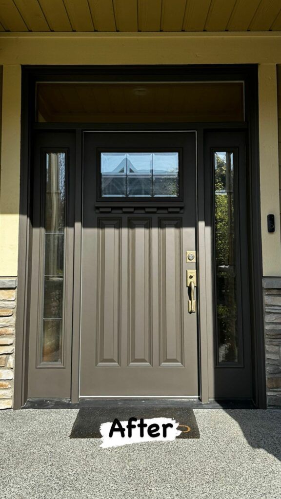 Old door after painting - Spanaway, WA | Top Grade Development
