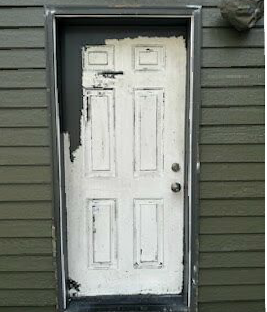 Chipped door painting - Spanaway, WA | Top Grade Development