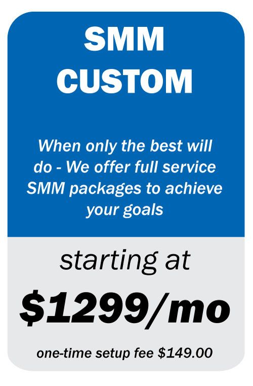 A sign that says smm premium for companies ready for an advanced wide reaching & dominate approach to smm Social Media Management Strategies
