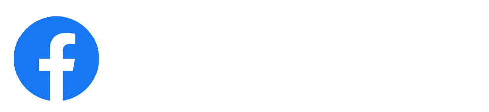 The facebook logo is in a blue circle on a white background.