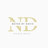 A logo for a company called noted by davis by nicole davis.