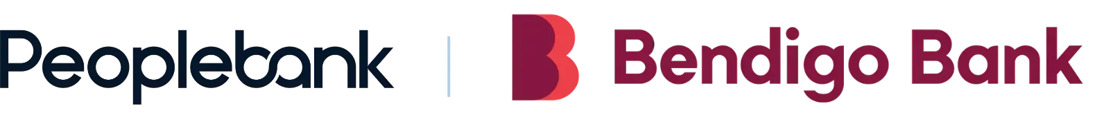 Logos for Peoplebank and Bendigo Bank.