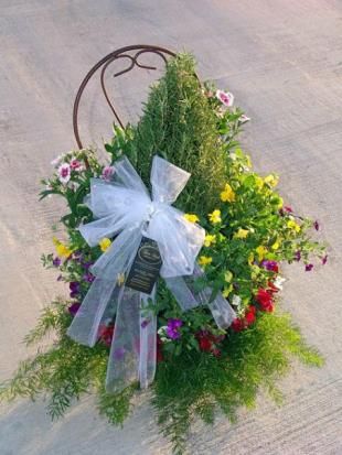 Wrought Iron Chair Planting