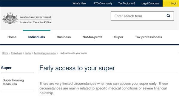 Australian government superannuation access