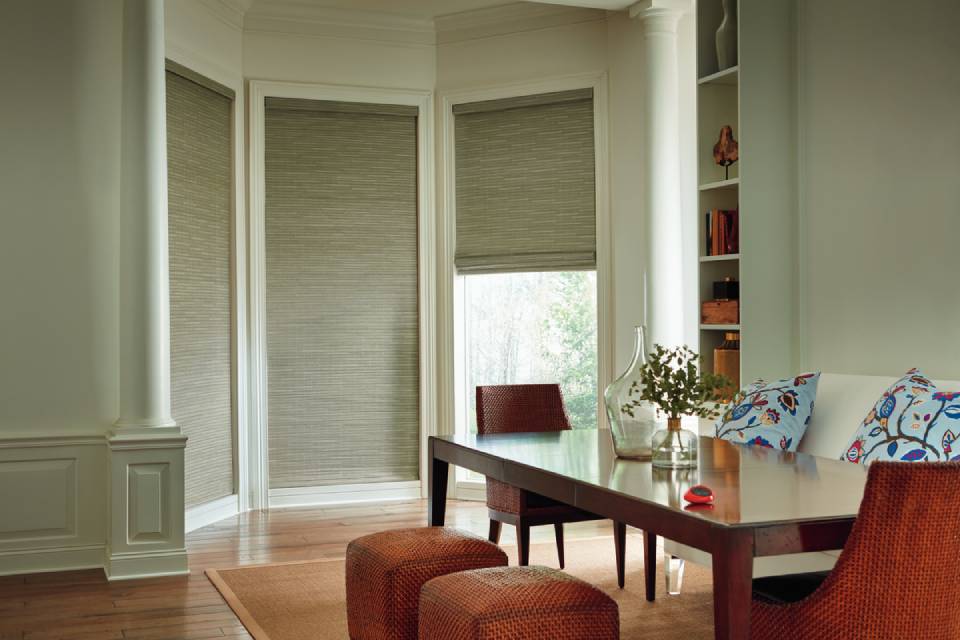 Hunter Douglas Provenance® Woven Wood Shades, black out shades, wooden window shades near Elizabethtown, Kentucky (KY)