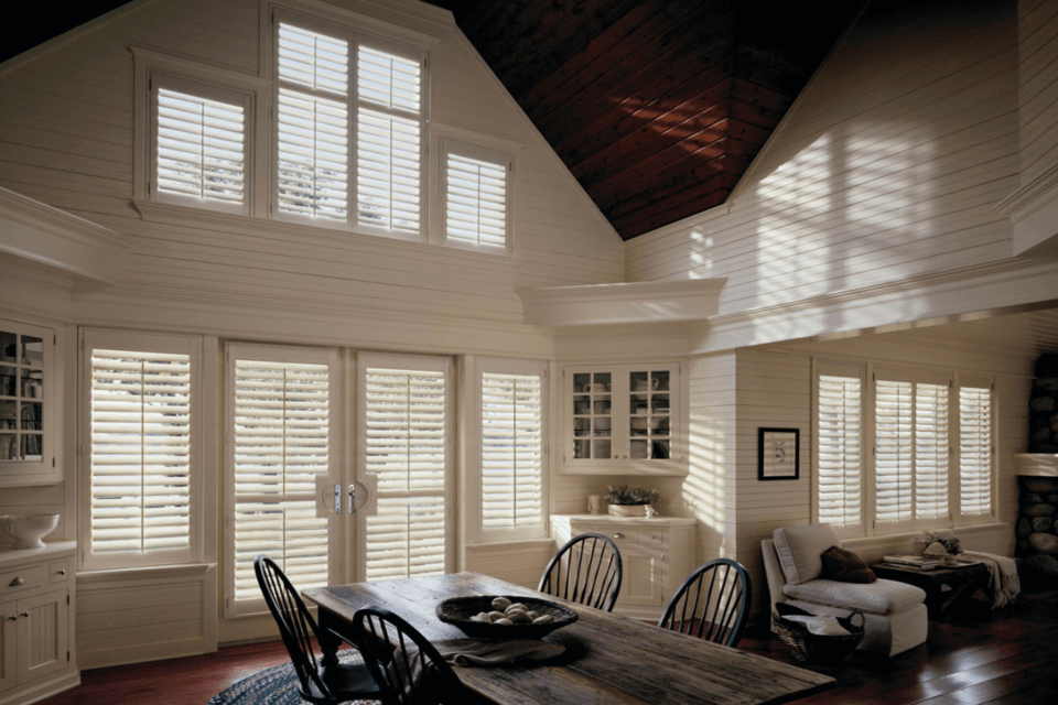 Plantation Shutters are Perfect for Kitchens Near Brandenburg, Kentucky (KY), Using Heritance Hardwood for Material Durability