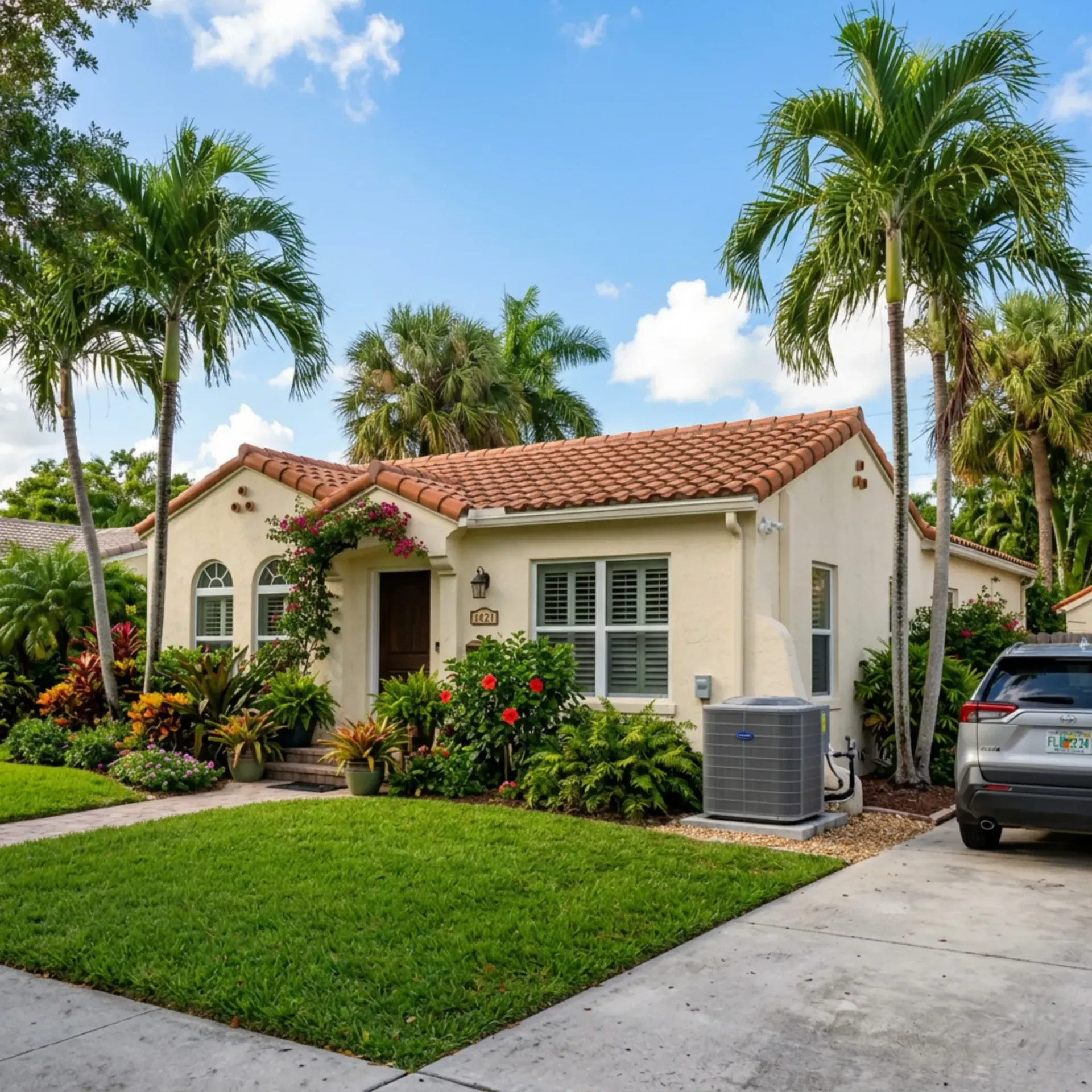 AC repair service at a Lakewood Ranch home on a sunny Florida day