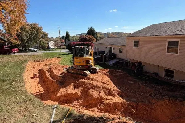 Excavation contractor in Spring Grove PA providing land clearing, trenching, and precise digging for construction projects