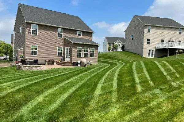 Lawn care, mowing, and landscaping service in Spring Grove PA with a clean, well-maintained green lawn