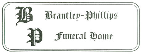 Logo for Brantley-Phillips Funeral Home, featuring stylized initials "B" and "P" and text.