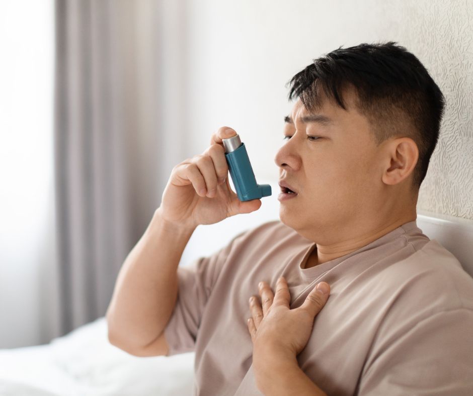 The patient is struggling with asthma and needs a lung function test. 