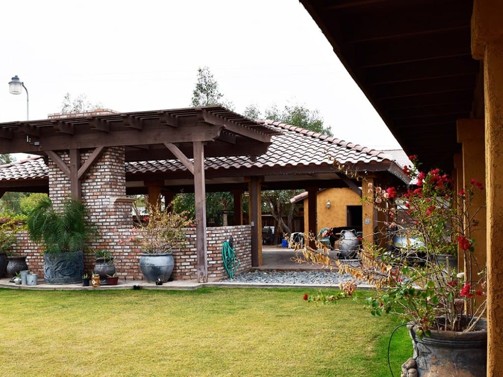 Backyard with Grass and Plants — Imperial, CA — NS Construction