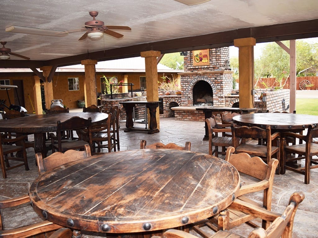 Chimney Bricks with Wooden Tables — Imperial, CA — NS Construction