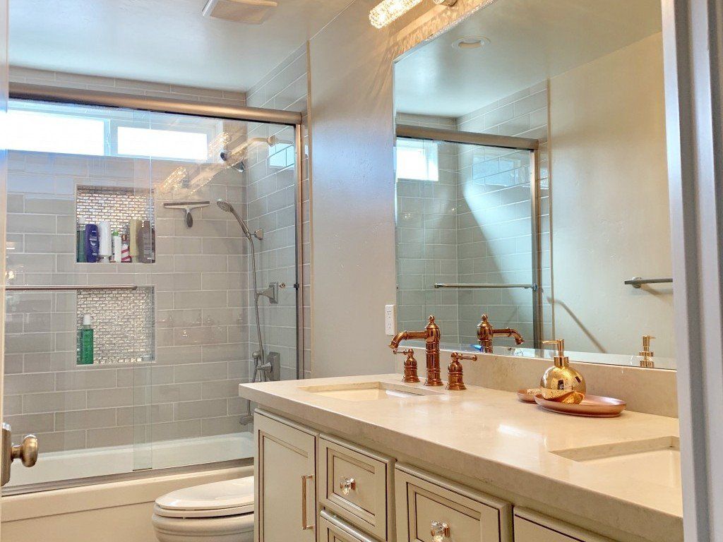 Modern Bathroom with White Cabinet — Imperial, CA — NS Construction