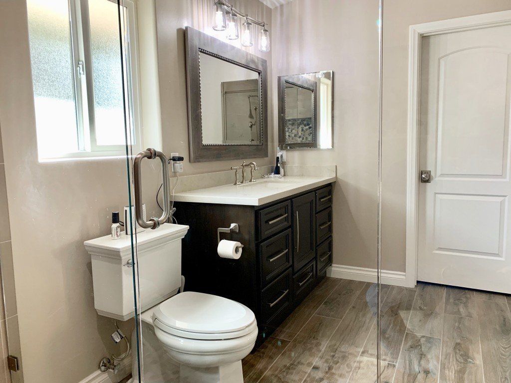 Toilet Bowl Near Shower Glass Door — Imperial, CA — NS Construction