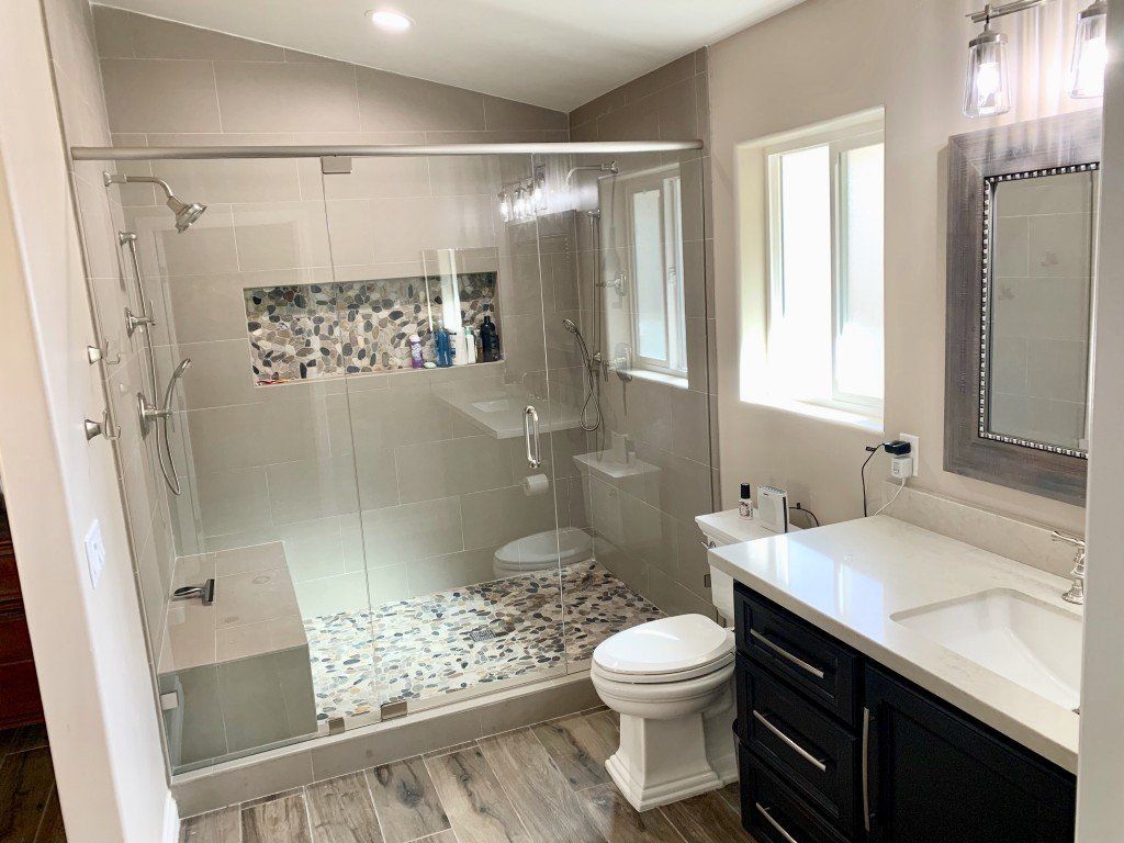 Shower Room with Glass Wall — Imperial, CA — NS Construction