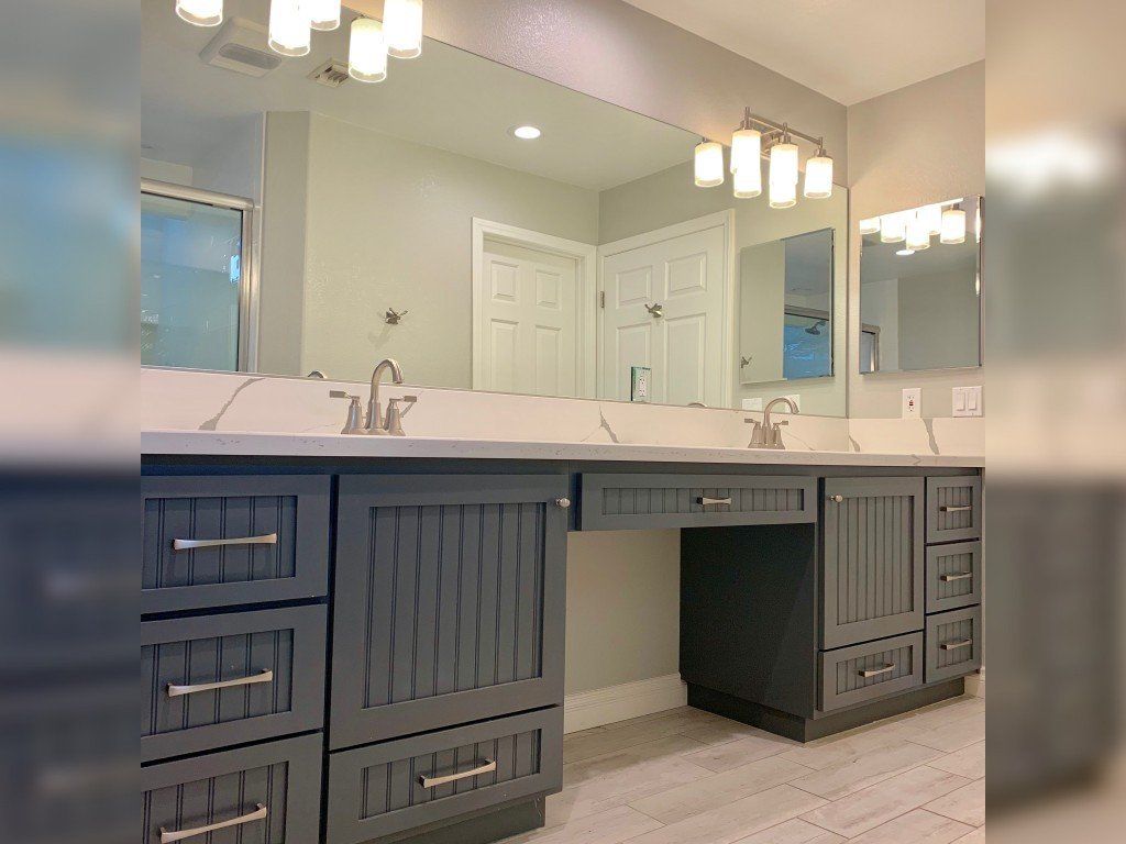 Blue Cabinet with Mirror — Imperial, CA — NS Construction