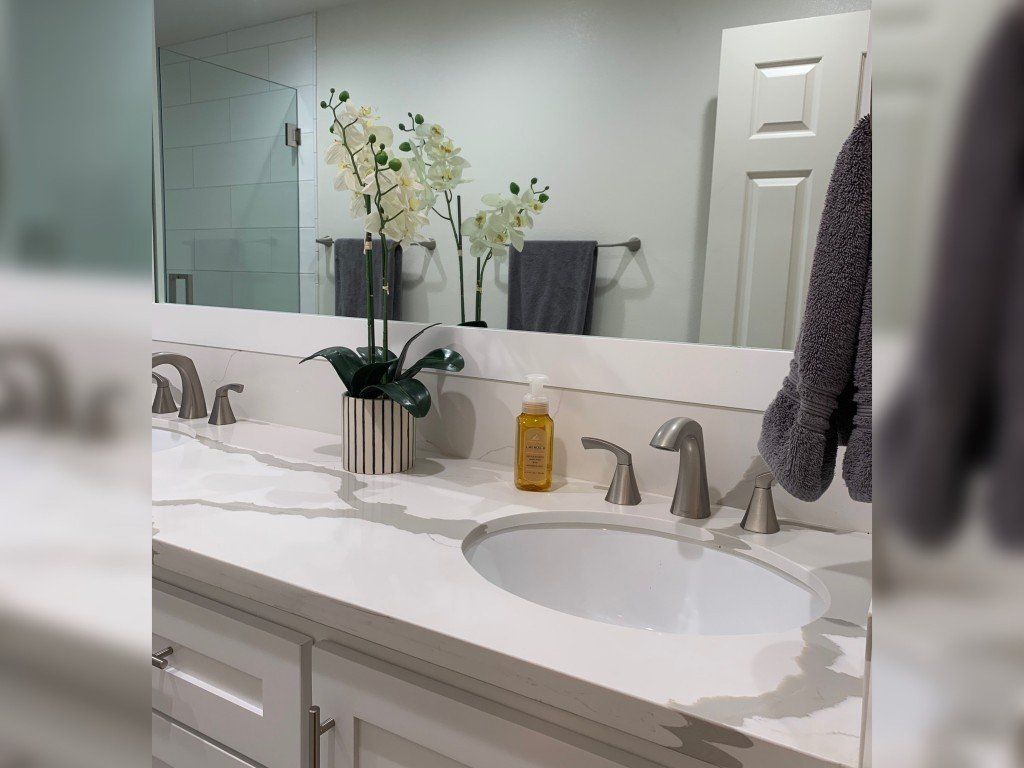 Modern Bathroom Countertop — Imperial, CA — NS Construction