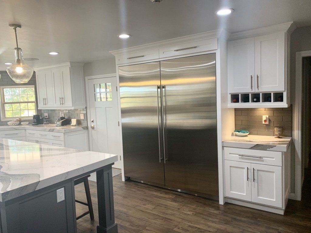 Kitchen with Double Door Fridge — Imperial, CA — NS Construction