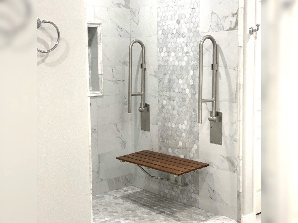 Bathroom with Chair — Imperial, CA — NS Construction