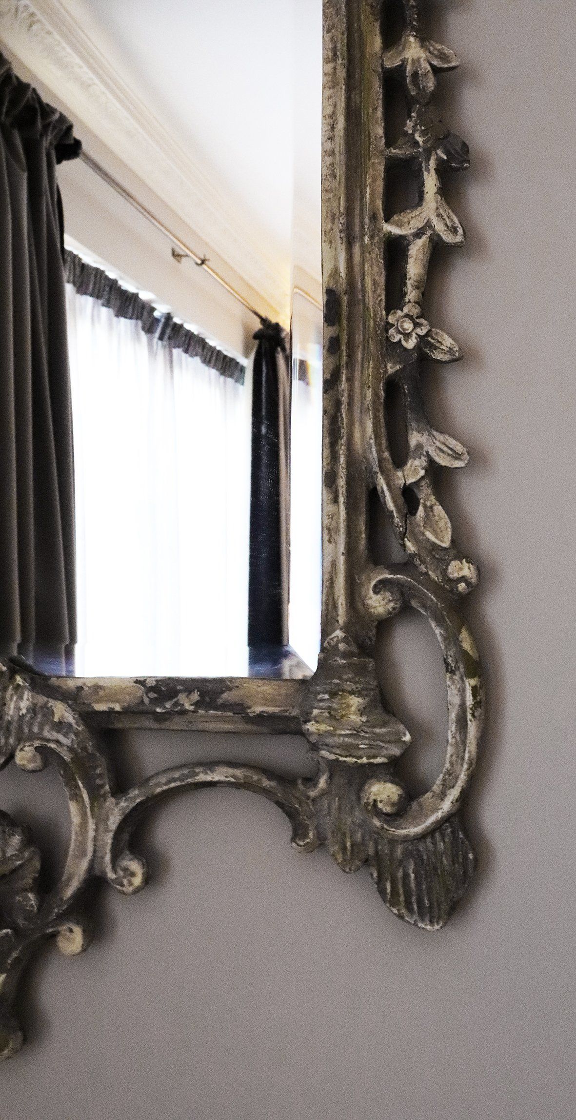 distressed antique mirror