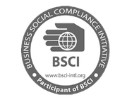 a business social compliance initiative logo with a hand holding a globe