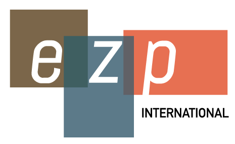 a logo for ezp is shown on a white background
