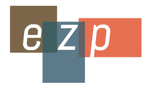 a logo for ezp is shown on a transparent background