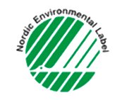 the nordic environmental label logo is green and white