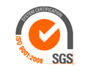 a sgs logo with a check mark in the center