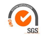 a logo for gmp and sgs with a check mark