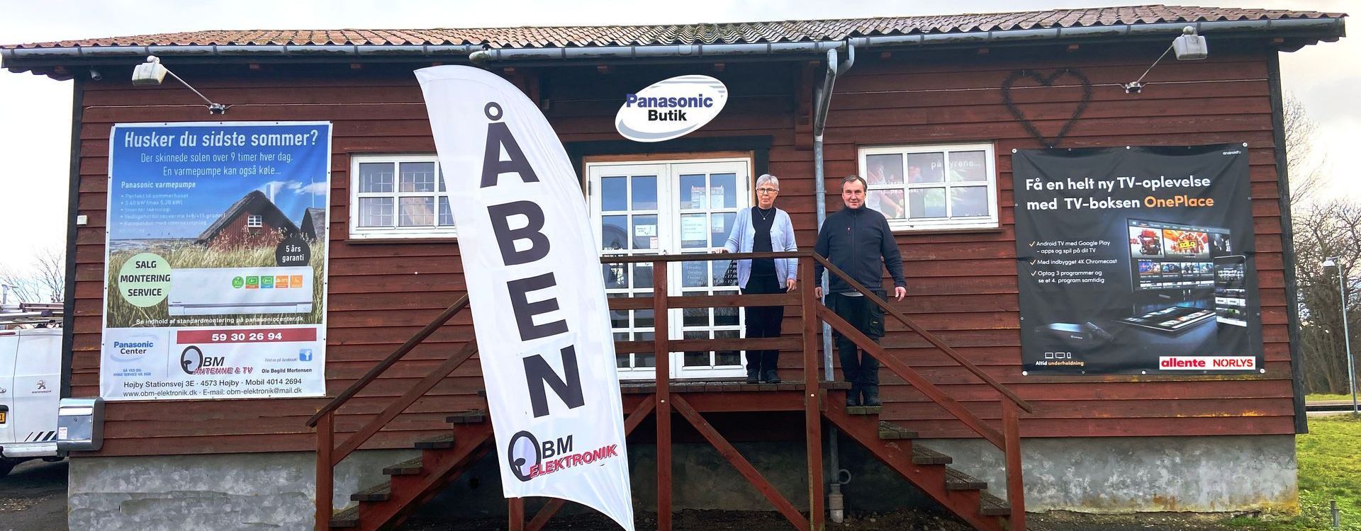 OBM Elektronik servicevogn hos kunde i Odsherred - lokal TV og varmepumpe reparation