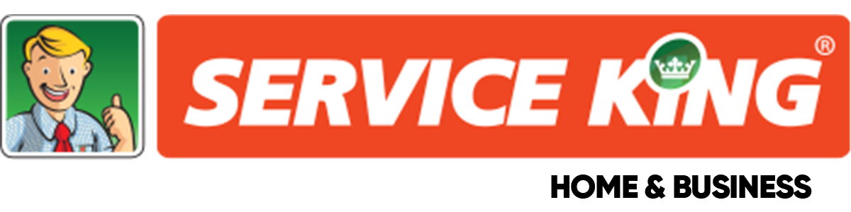 A service king logo with a man giving a thumbs up